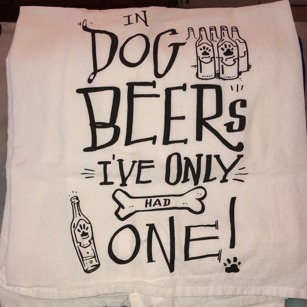 Tea Towel  Dog Beers!